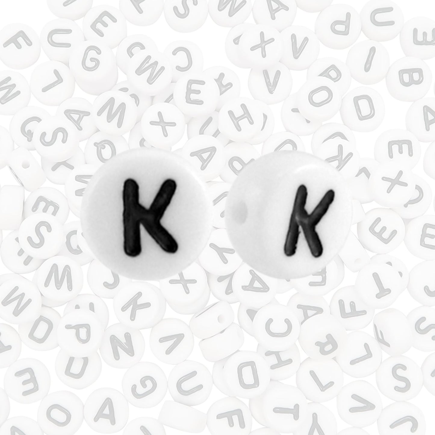 Sadingo Buchstabenperlen rund | 7 mm - 50 Stück