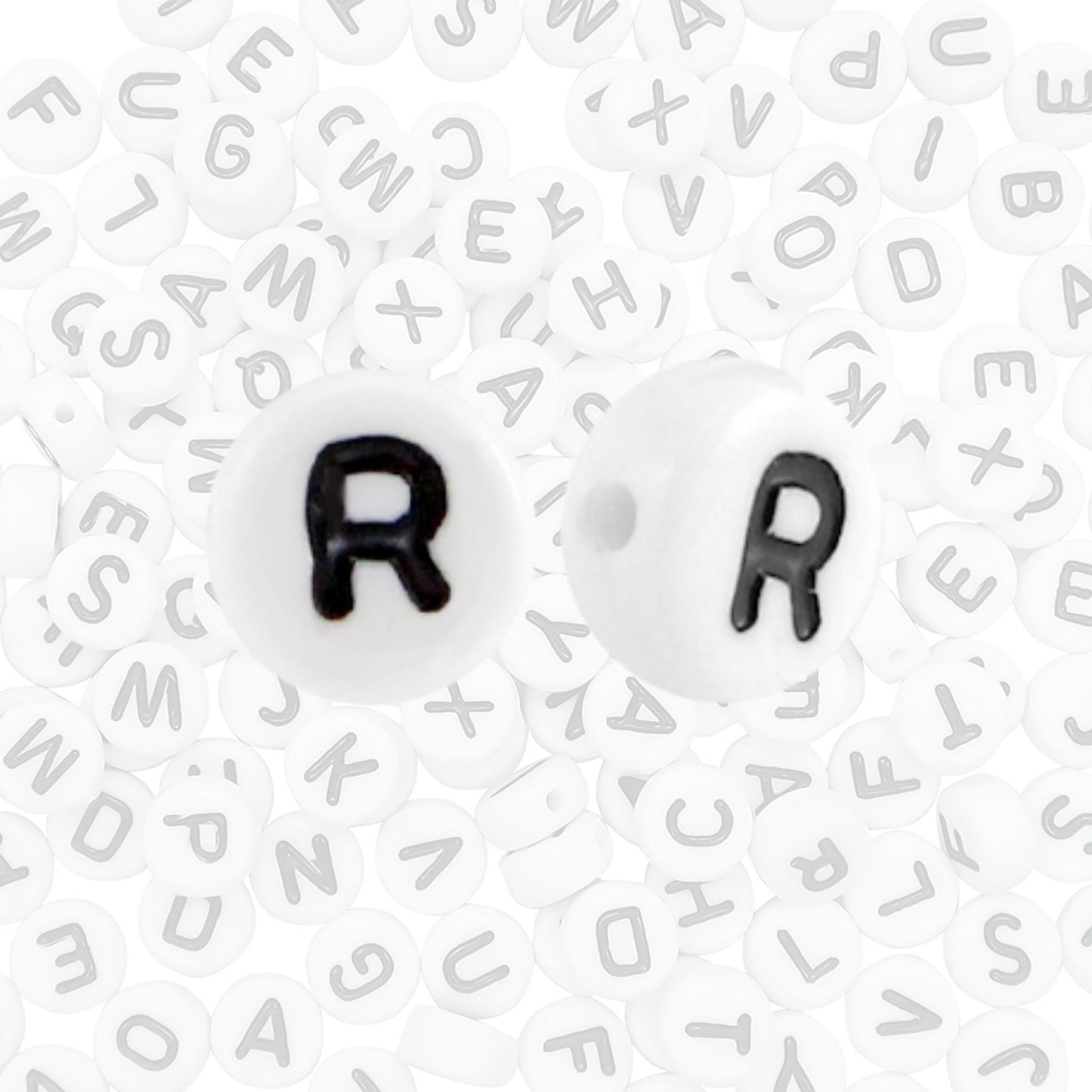 Sadingo Buchstabenperlen rund | 7 mm - 50 Stück