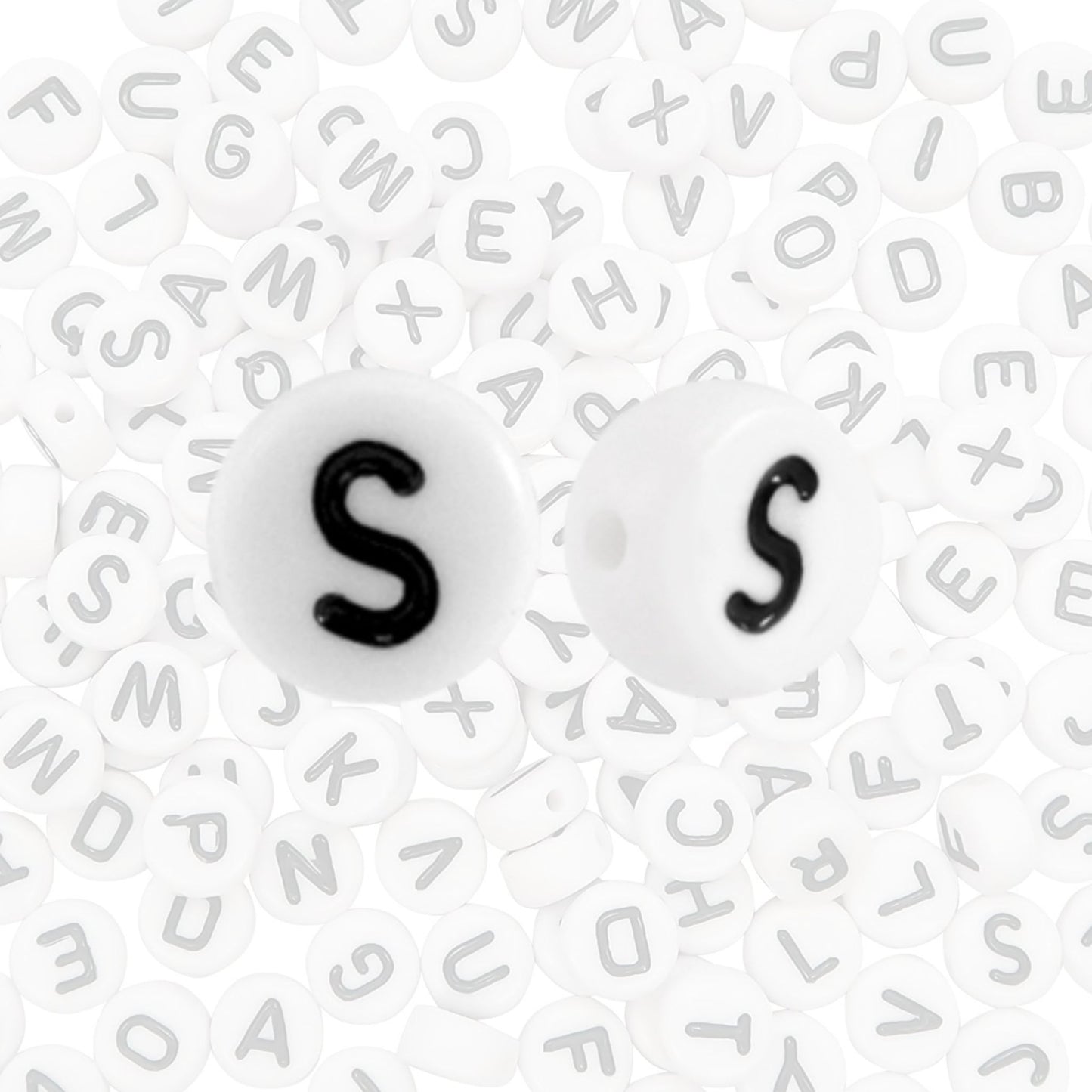 Sadingo Buchstabenperlen rund | 7 mm - 50 Stück