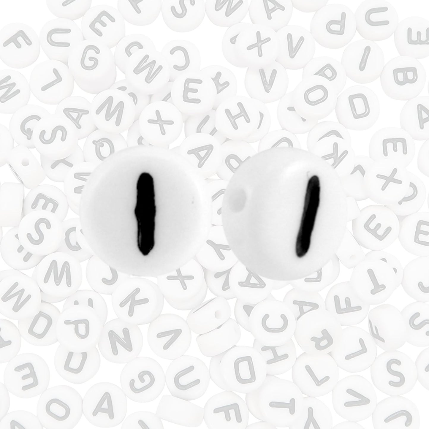 Sadingo Buchstabenperlen rund | 7 mm - 50 Stück