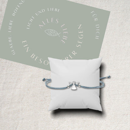 Geschenkset mit Zieharmband & Segen – Für Kommunion, Taufe, Konfirmation, Firmung & mehr