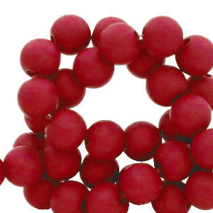 Acrylic beads in red, purple and pink tones
